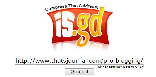 Shorten long URL in is.gd