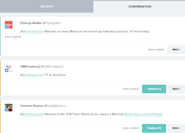 Translate replies, mentioned tweets in Fliplingo Translate replies, mentioned tweets in Fliplingo