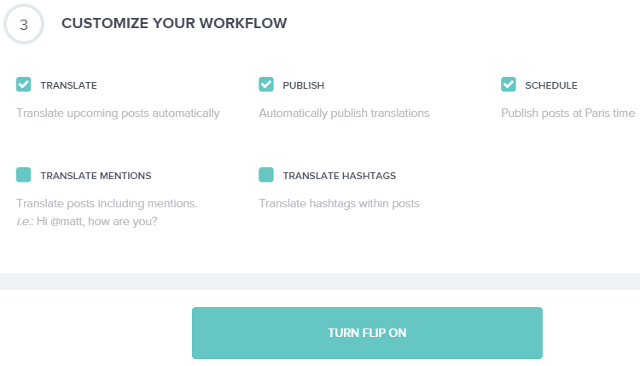 Translation settings in Fliplingo Translation settings in Fliplingo