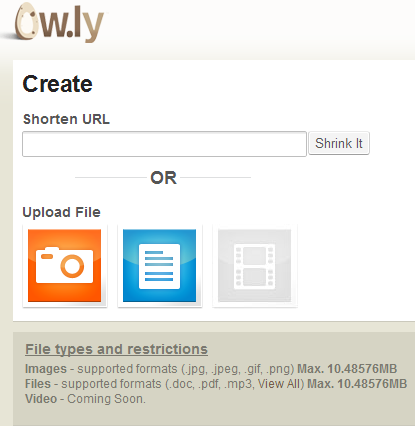 Upload images and files in Ow.ly