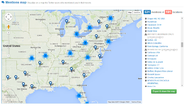 View Twitter mentions in a Google map in Twitonomy View Twitter mentions in a Google map in Twitonomy