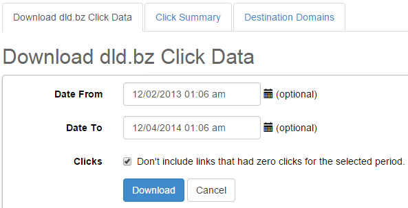 View and download click statistics in SocialOomph