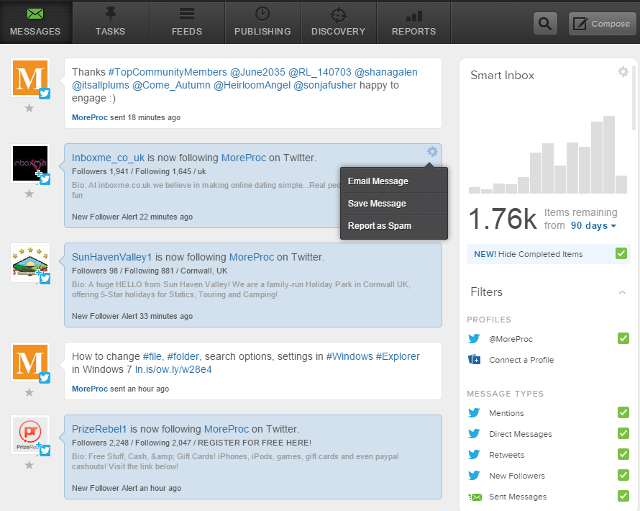 View messages from all social media accounts in Sprout Social