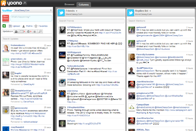 View real-time social media feeds in Yoono desktop app View real-time social media feeds in Yoono desktop app