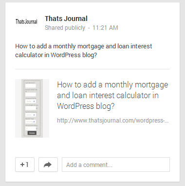 WordPress post shared publicly by using Jetpack in Google+ WordPress post shared publicly by using Jetpack in Google+