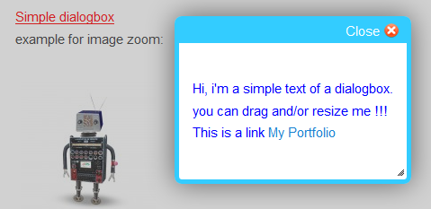 Add a dialog box in WordPress blog