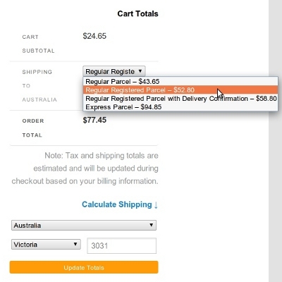 WooCommerce Plugin To Calculate Australia Post Shipping Cost 