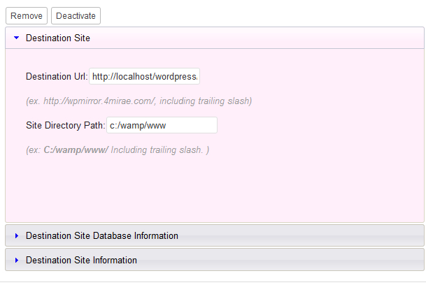 Details for destination WordPress blog Details for destination WordPress blog