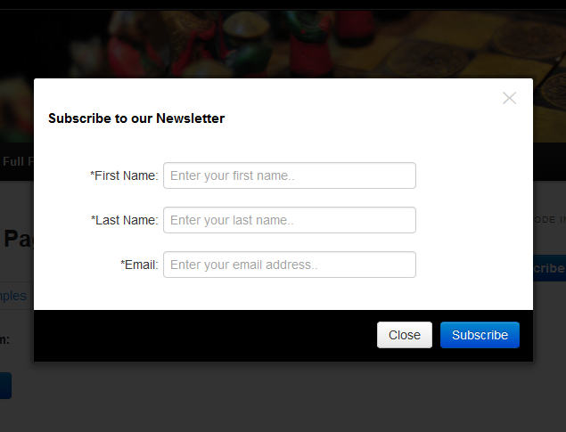 Add Lightbox MailChimp Newsletter Subscribe Form In WordPress