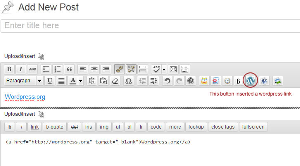 Add Custom Buttons In Posts Visual, Text Editor In WordPress