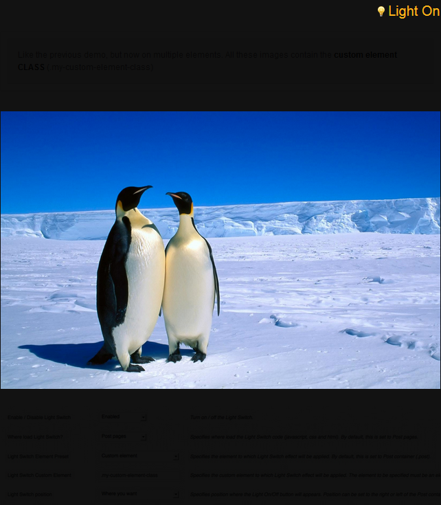 Light On - Image is highlighted Light On - Image is highlighted