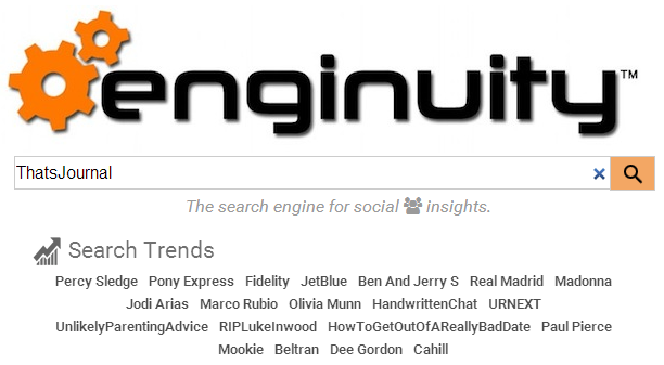 Search content based on social relevancy using Enginuity search