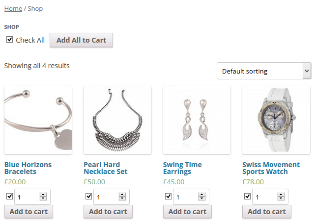 Select all products in WooCommerce store