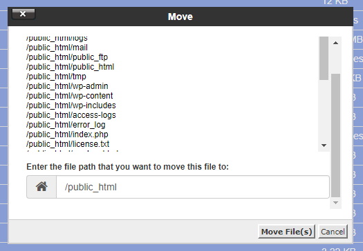 Click on Move on top and click on Move Files