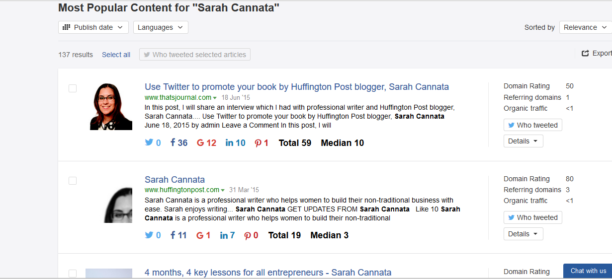 Sorting content by relevance in Ahrefs Sorting content by relevance in Ahrefs