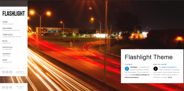 Photography WordPress Theme With Fullscreen Background Slider