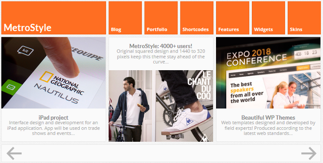 Business WordPress Theme With Horizontal Scrolling Slider Business WordPress Theme With Horizontal Scrolling Slider