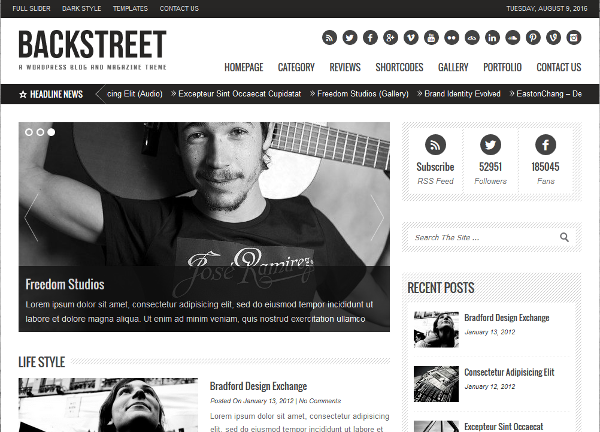 Responsive News Magazine WordPress Theme With Boxed Layout