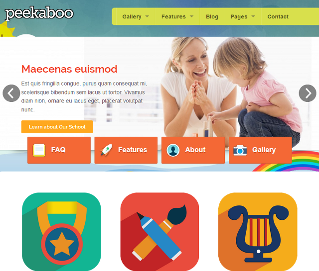 Responsive School WordPress Theme For Kids Daycare Centers