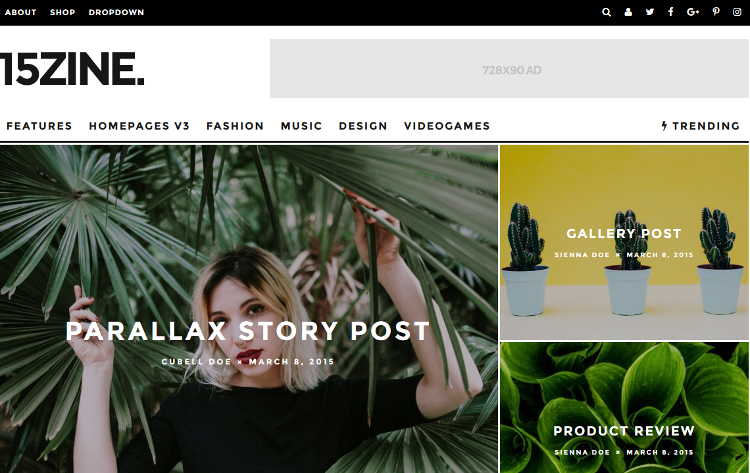 15Zine WordPress Theme