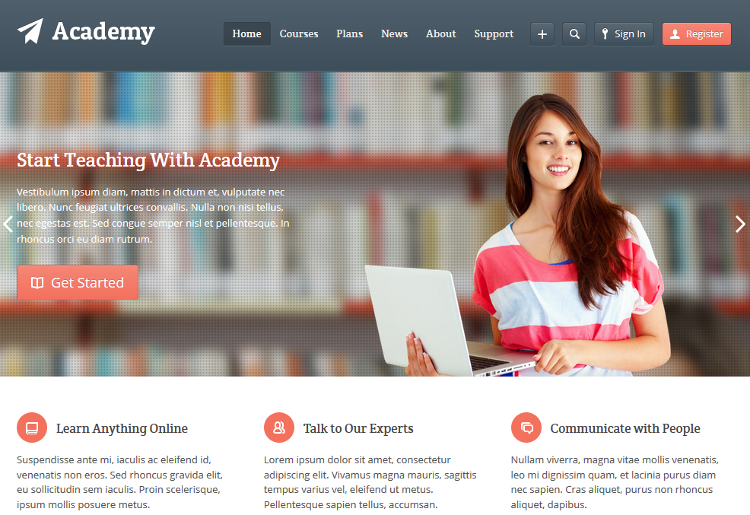Academy WordPress Theme