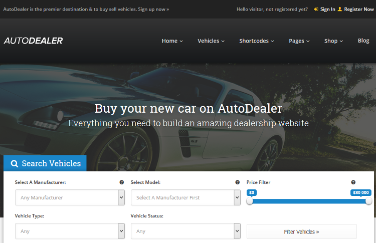AutoDealer WordPress Theme AutoDealer WordPress Theme