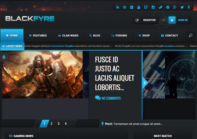 Blackfyre WordPress Theme Blackfyre WordPress Theme