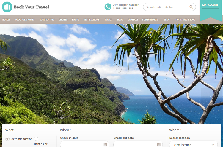 Book Your Travel WordPress Theme