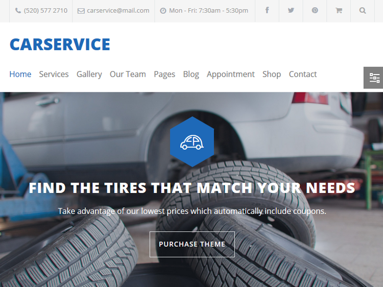 Car Service WordPress Theme Car Service WordPress Theme