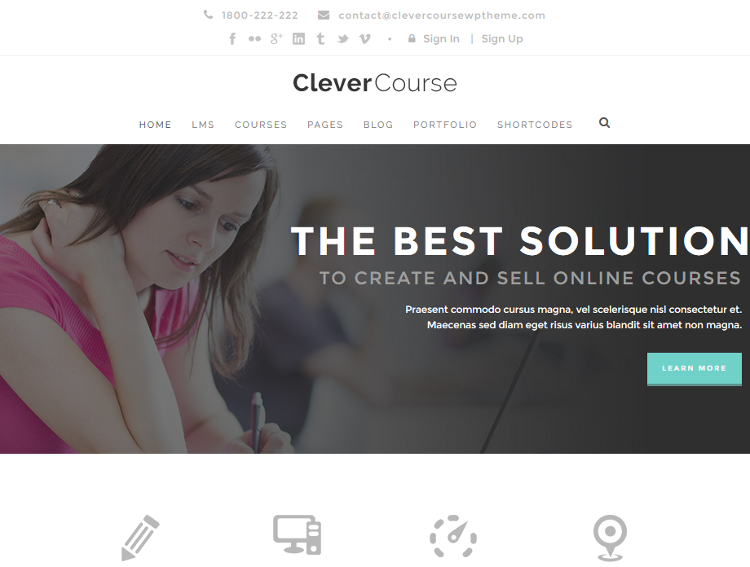 Clever Course WordPress Theme