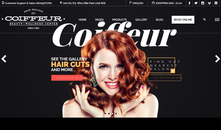 Coiffeur WordPress Theme Coiffeur WordPress Theme