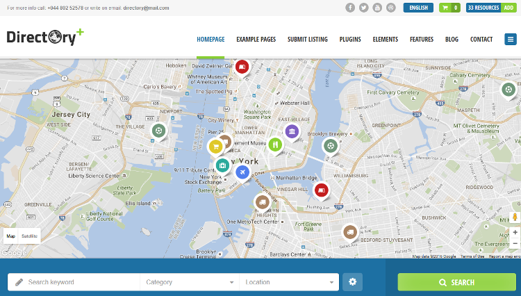 Directory Portal WordPress Theme