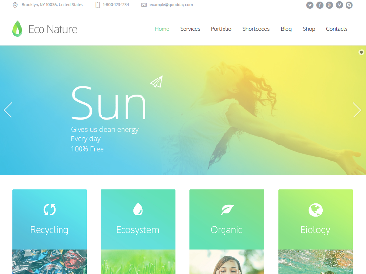 Eco Nature WordPress Theme Eco Nature WordPress Theme