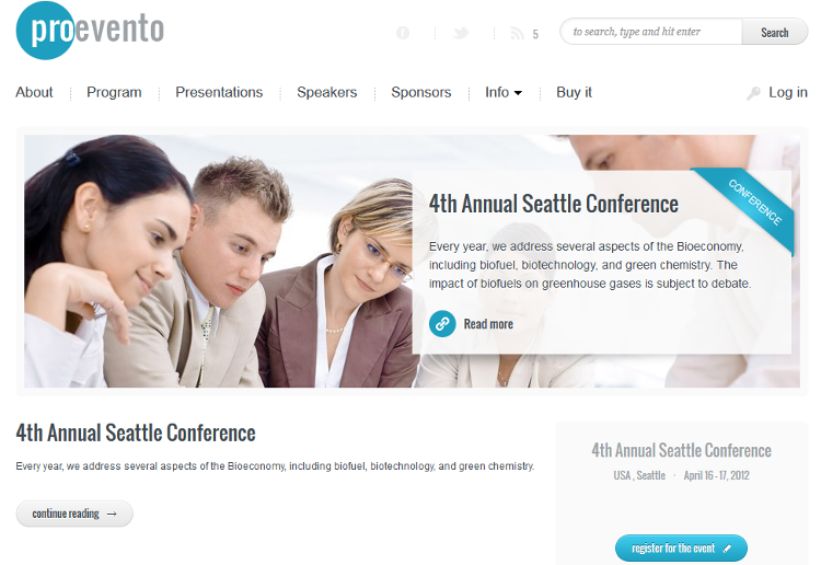 Evento WordPress Theme Evento WordPress Theme