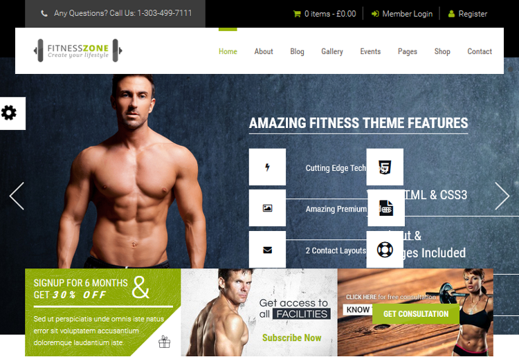 Fitness Zone WordPress Theme Fitness Zone WordPress Theme