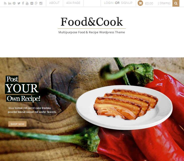 Food & Cook WordPress Theme Food & Cook WordPress Theme