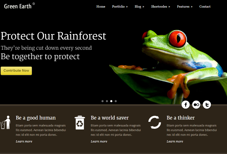 Green Earth WordPress Theme Green Earth WordPress Theme