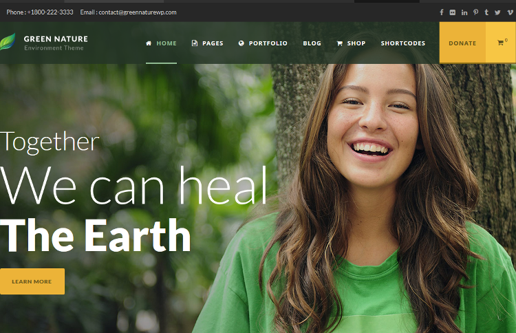Green Nature WordPress Theme Green Nature WordPress Theme