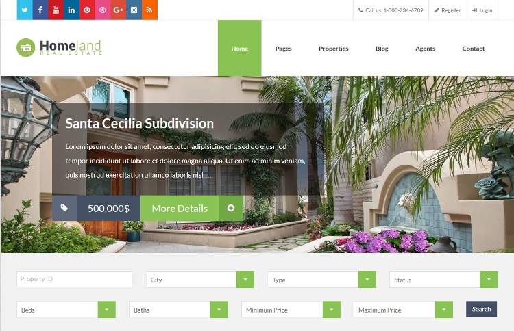 Homeland WordPress Theme Homeland WordPress Theme