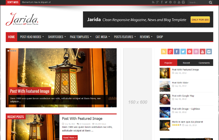 Jarida WordPress Theme