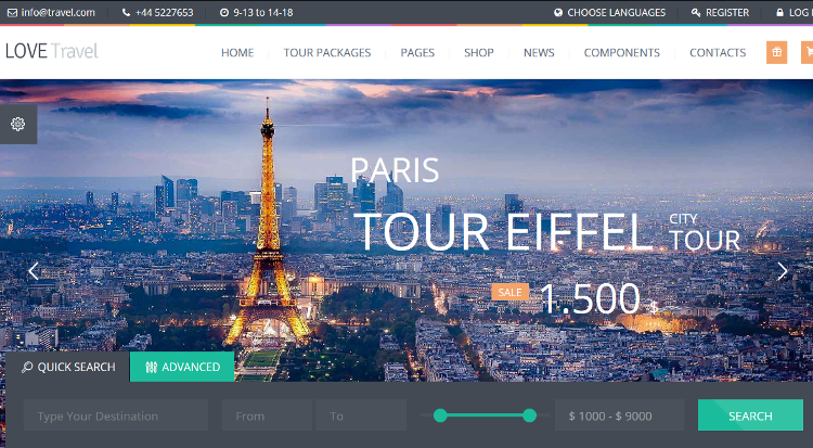 Love Travel WordPress Theme