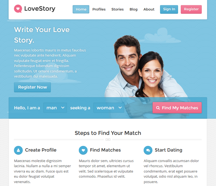 LoveStory WordPress Theme LoveStory WordPress Theme