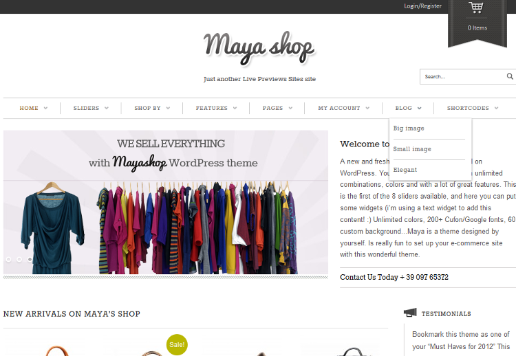 MayaShop WordPress Theme