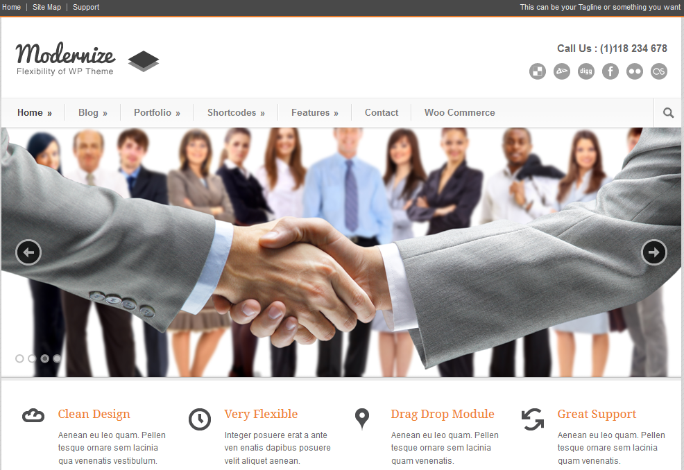 Modernize WordPress Theme