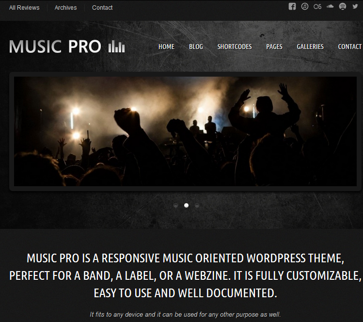 Music Pro WordPress Theme