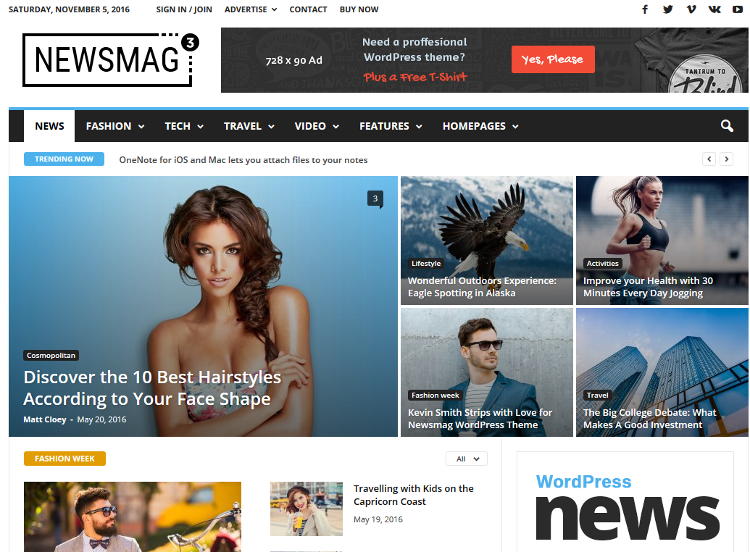 Newsmag WordPress Theme