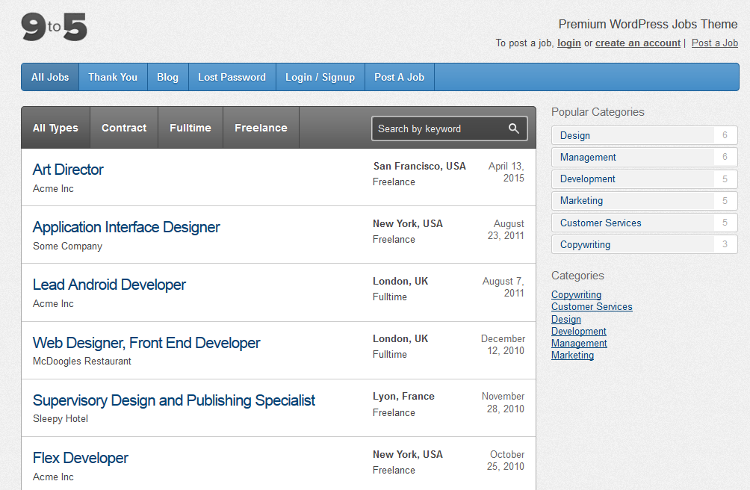 Nine to Five WordPress Theme Nine to Five WordPress Theme