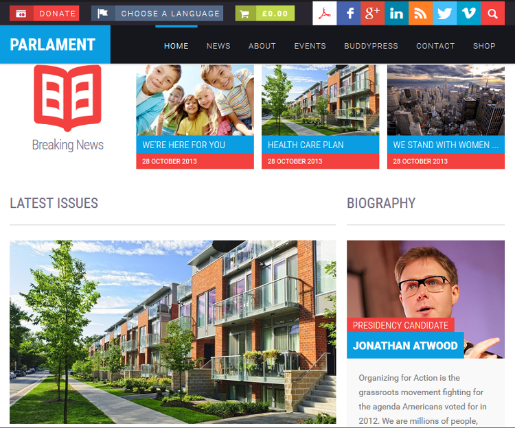 Parlament WordPress Theme Parlament WordPress Theme