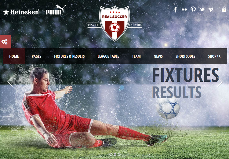 Real Soccer WordPress Theme