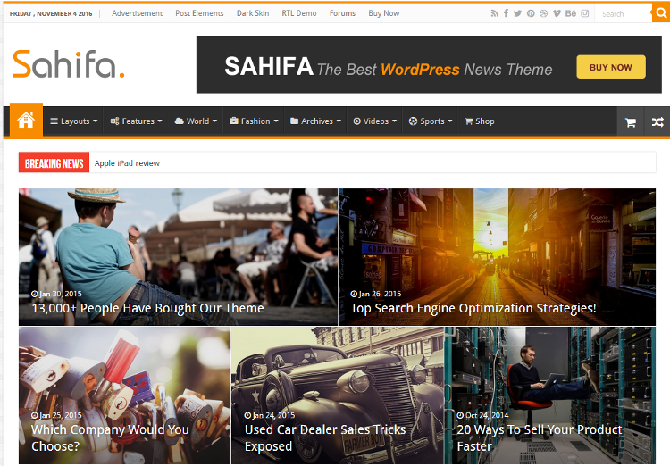 Sahifa WordPress Theme